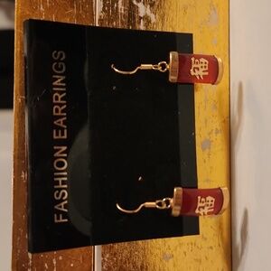 Red and Gold Fashion Earrings